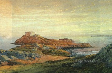 ウィリアム・トロスト・リチャーズ Painting - フォート・ダンプリング ジェームスタウンの風景 ウィリアム・トロスト・リチャーズ